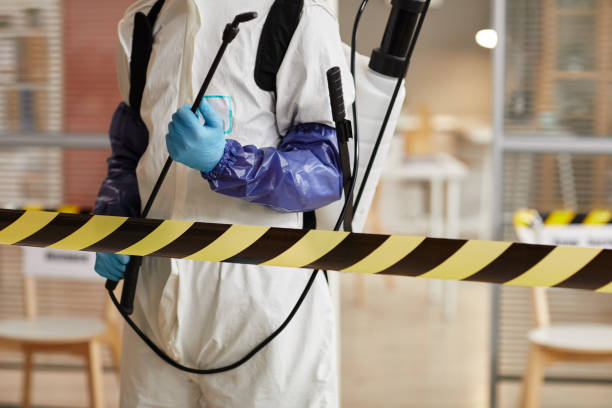 Professional Sewage Cleanup technician working in Hillsboro, IN